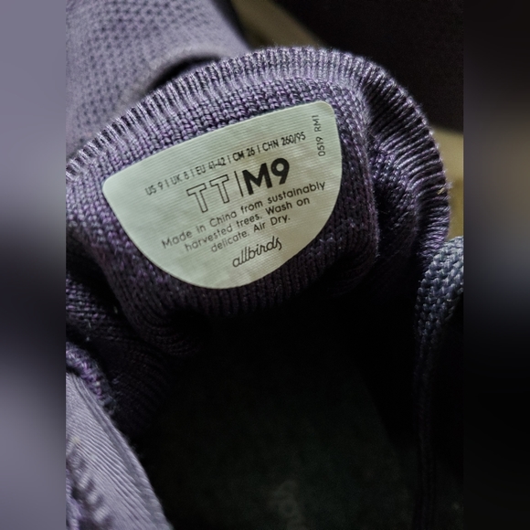 Like New✨ Allbirds Men's Purple Tree Toppers - Picture 9 of 9